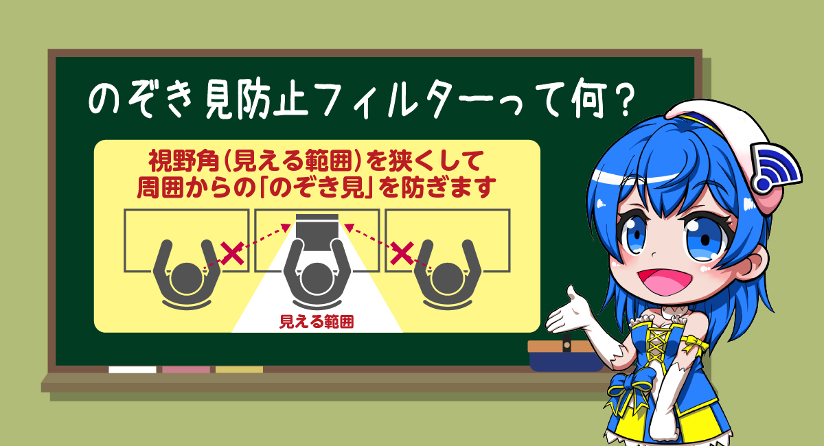 のぞき見防止フィルターって何?