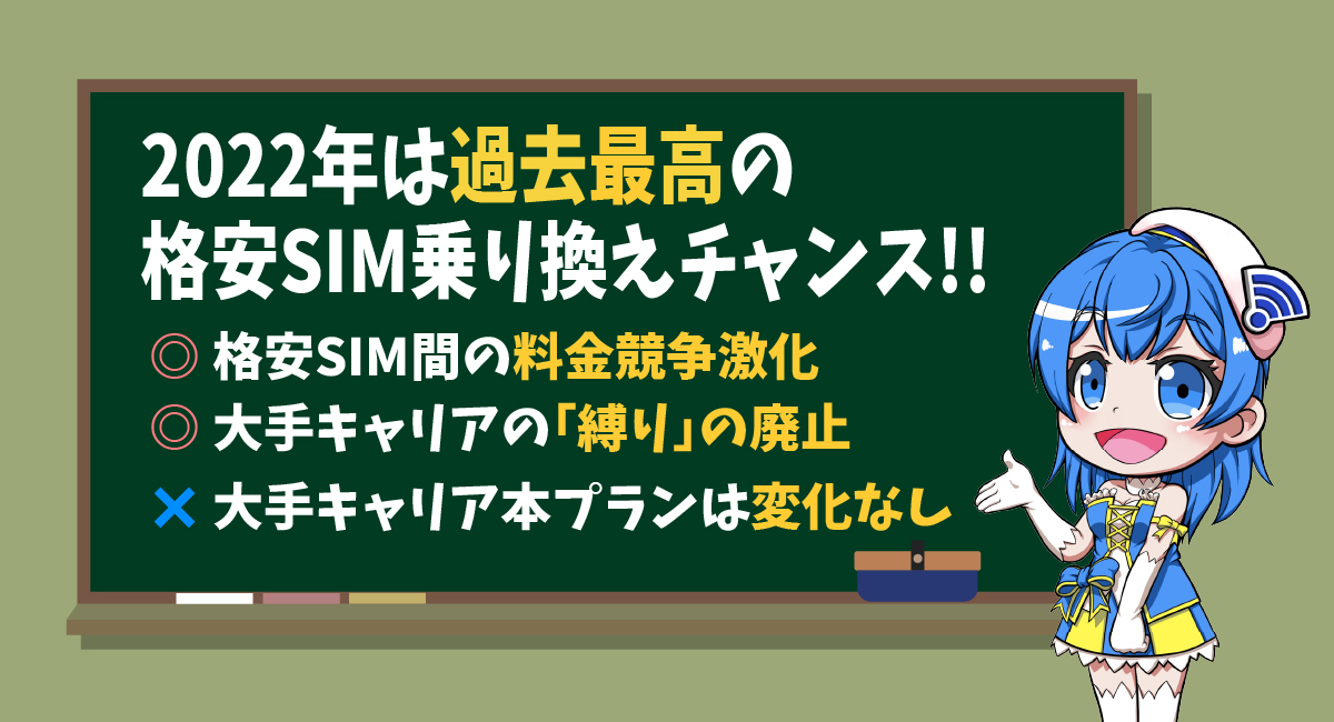 2022年は過去最高の格安SIM乗り換えチャンス
