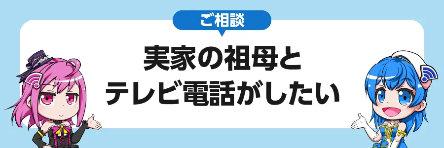 ご相談｜実家の祖母とテレビ電話がしたい