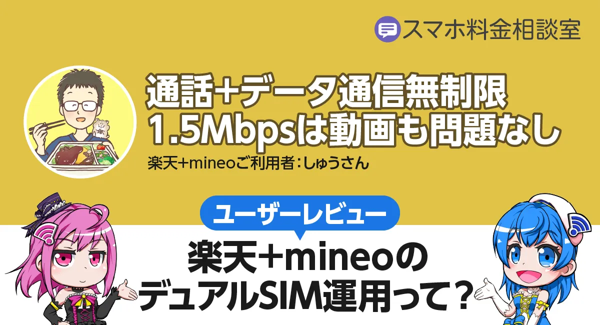 【楽天＋mineoユーザーレビュー】楽天経済圏メリットと回線の弱点克服を両立するデュアルSIM運用！